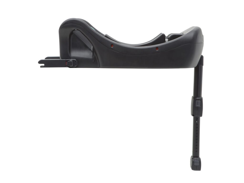 Detail ISOFIX konektorov a farebných indikátorov na základni Joie i-Base 2
