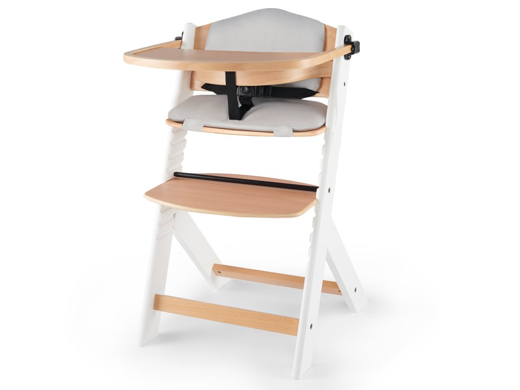 Sivé polstrovanie pre rastúcu stoličku Kinderkraft ENOCK - set dvoch vankúšov