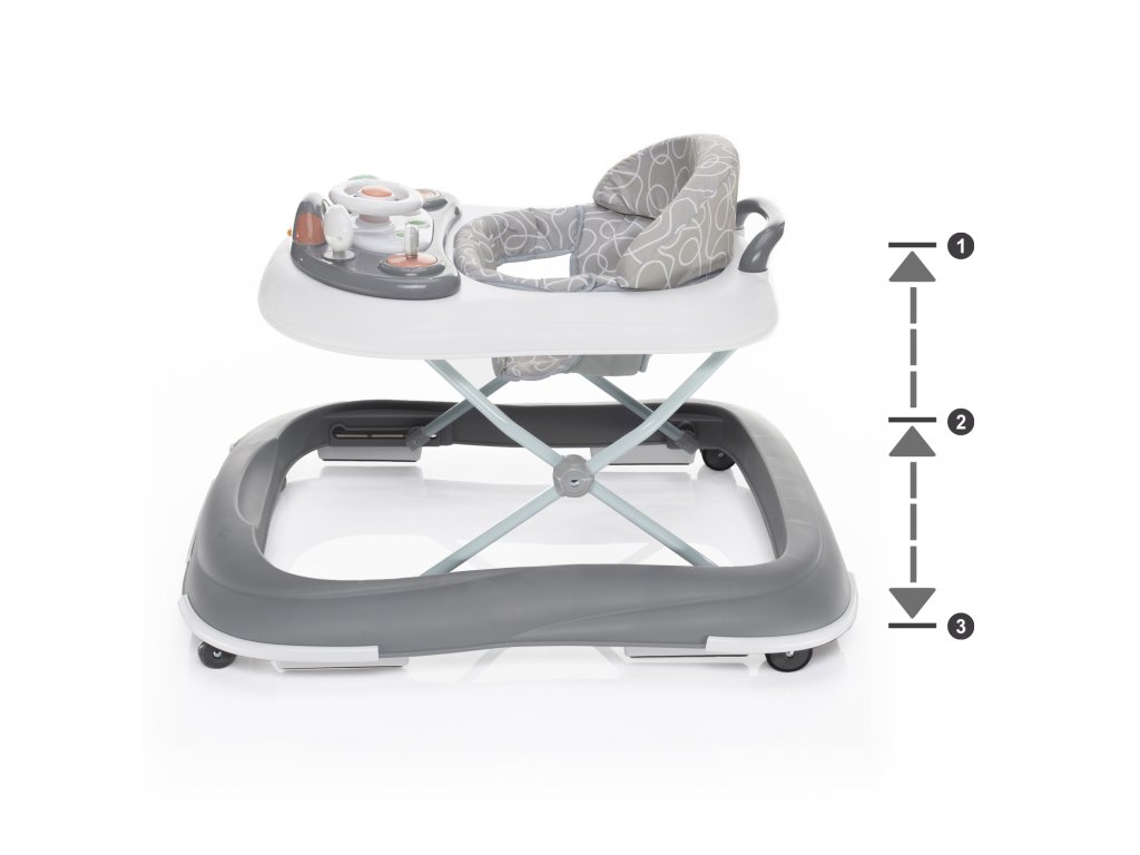 Chodítko Zopa Fiesta Grey/White 2v1 s hracím pultom