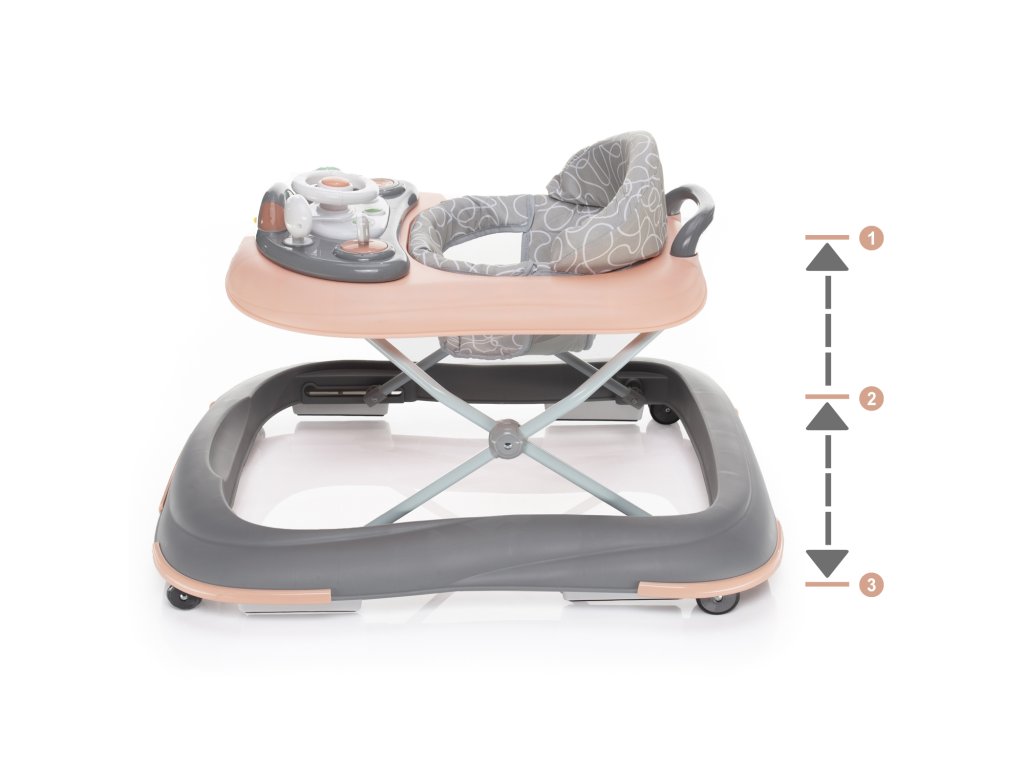 Chodítko Zopa Fiesta Grey/White 2v1 s hracím pultom