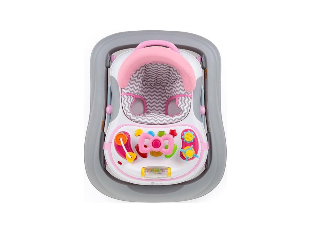 Chodítko so zvukom Petite&Mars Monty Chevron Pink