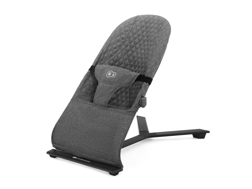 Štýlové minimalistické lehátko Kinderkraft Mimi v šedej farbe Grey