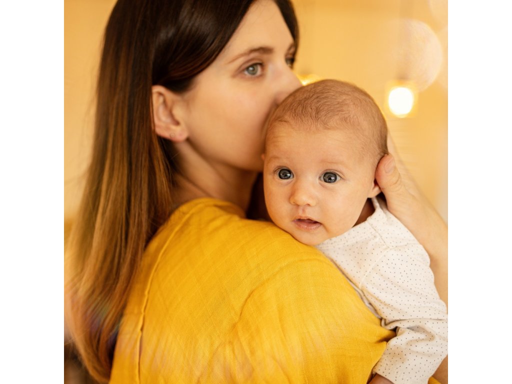 Mušelínové plienky Petite&Mars Moussy Ochre Leaves 3 kusy