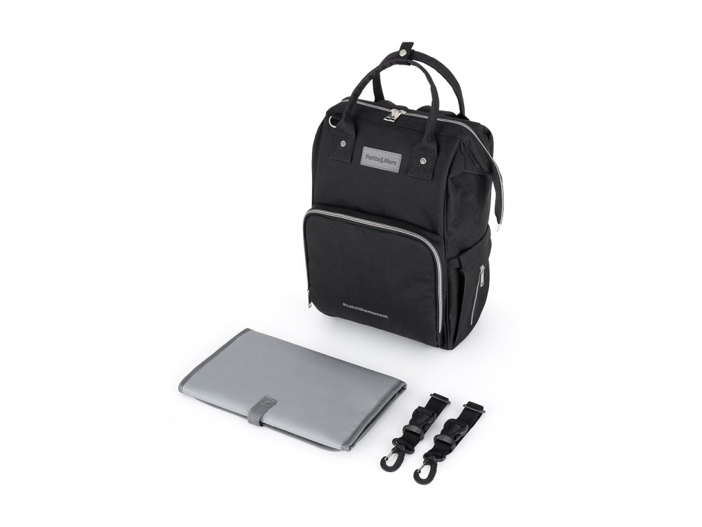 Prebaľovací batoh Petite&Mars Jack Catchthemoment Just Black