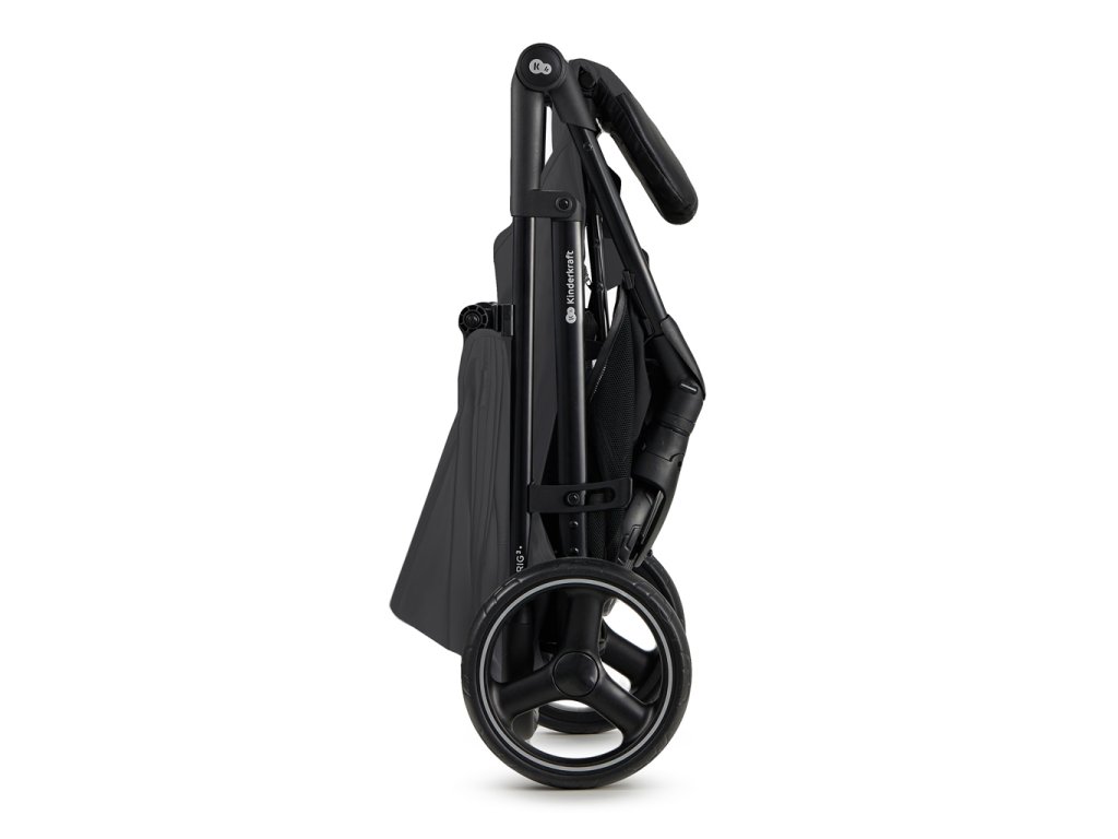 Detail skladacieho systému Click and Fold a odpružených kolies kočíka Trig 3