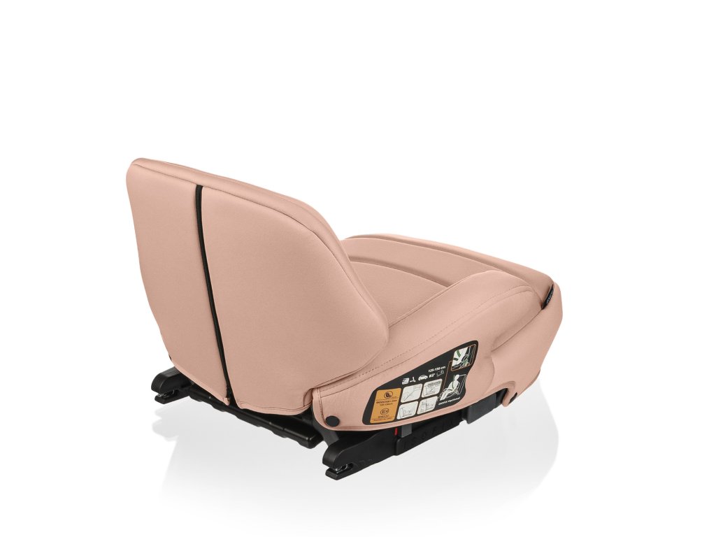 Detail ružového poťahu a ISOFIX konektorov na podsedáku Zopa