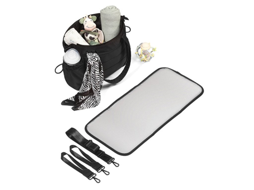 Interiér tašky Babyono Cami s organizérom a termovreckom