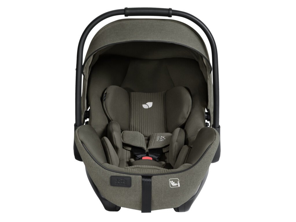 Detail kožených prvkov a striešky autosedačky Joie i-level PRO