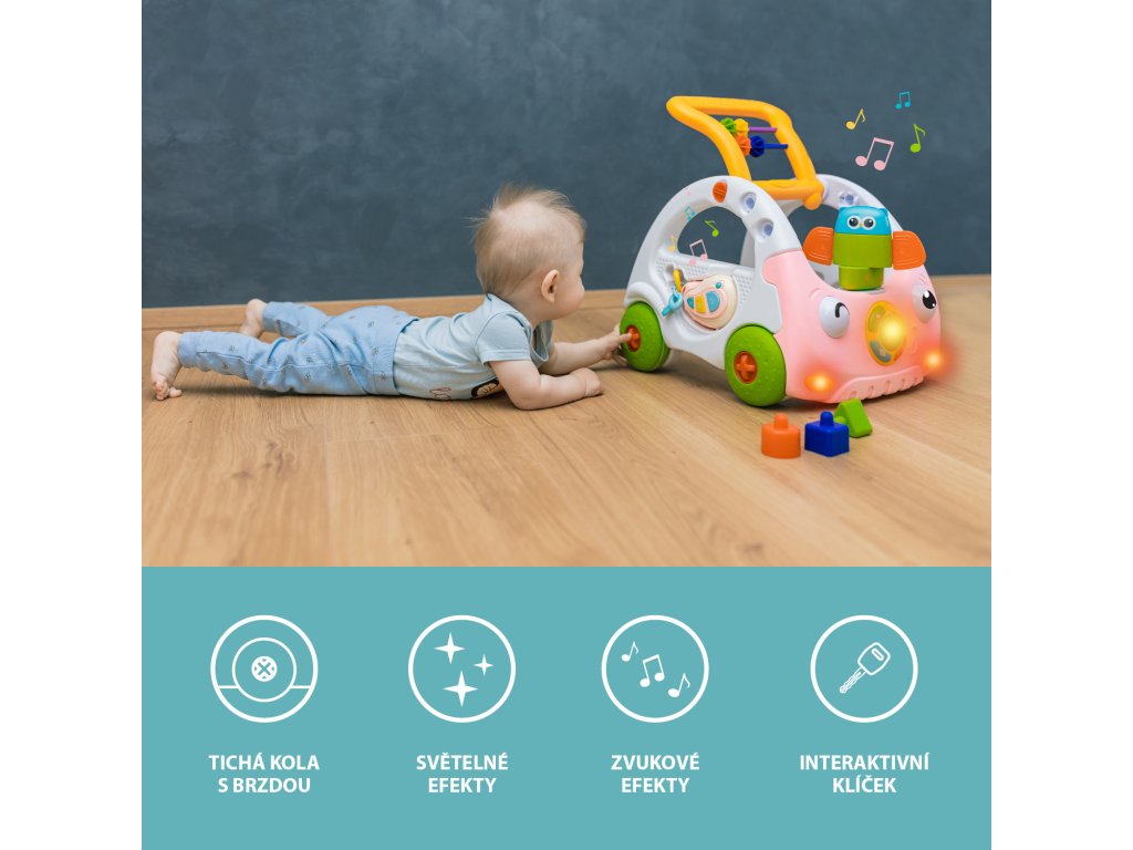 Detail hracieho pultu a sedadla chodítka Zopa