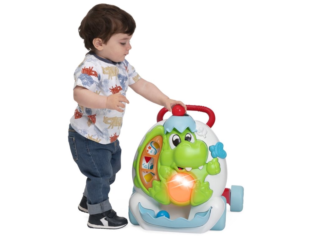 Aktívne chodítko na tlačenie 2v1 Dino s interaktívnym pultom