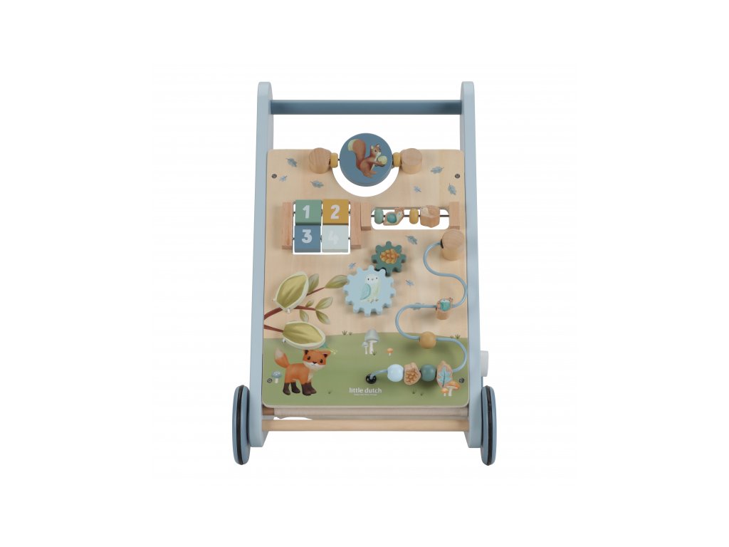 Detail aktivít s lesnými zvieratkami na chodítku Little Dutch