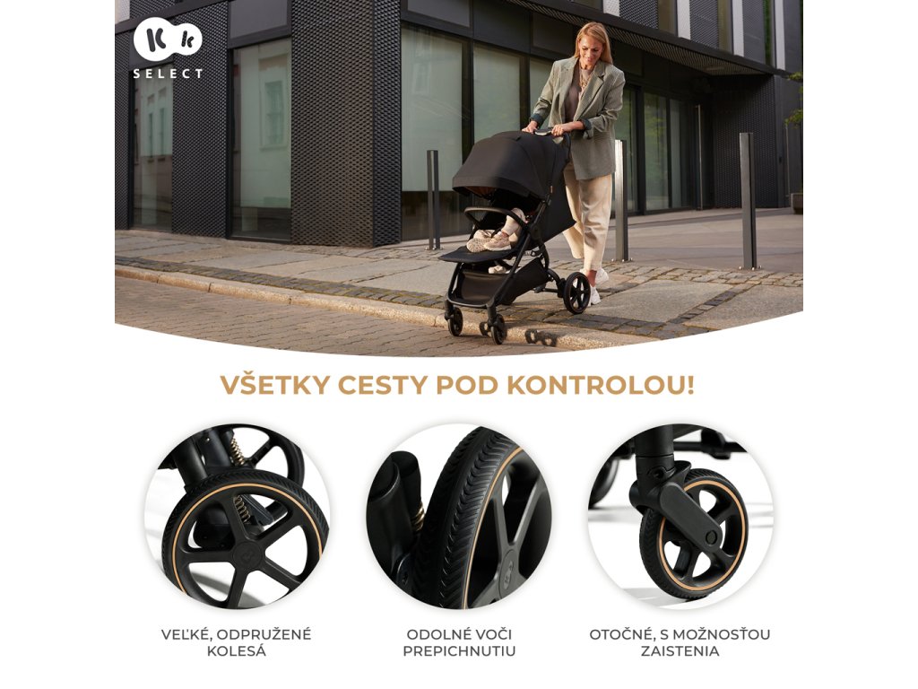 Detail veľkých kolies kočíka Kinderkraft Mitzy