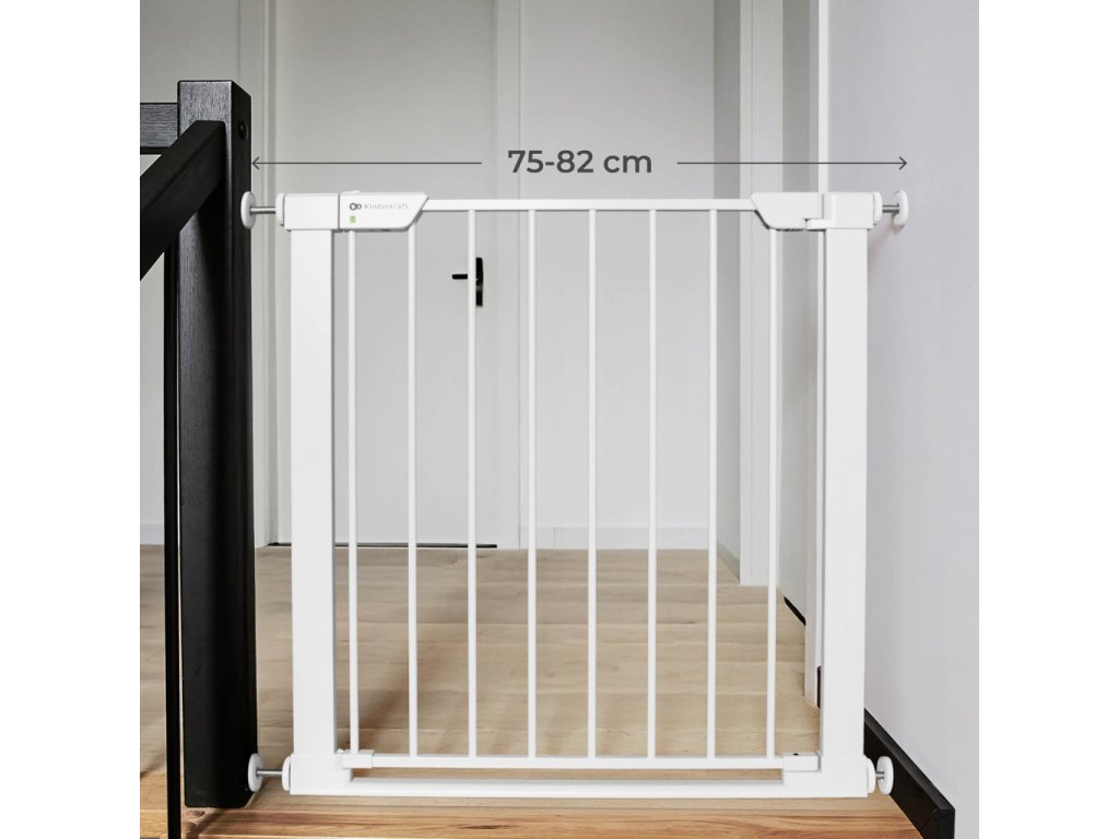 Bezpečnostná zábrana Kinderkraft Safe Snap White montovaná bez vŕtania
