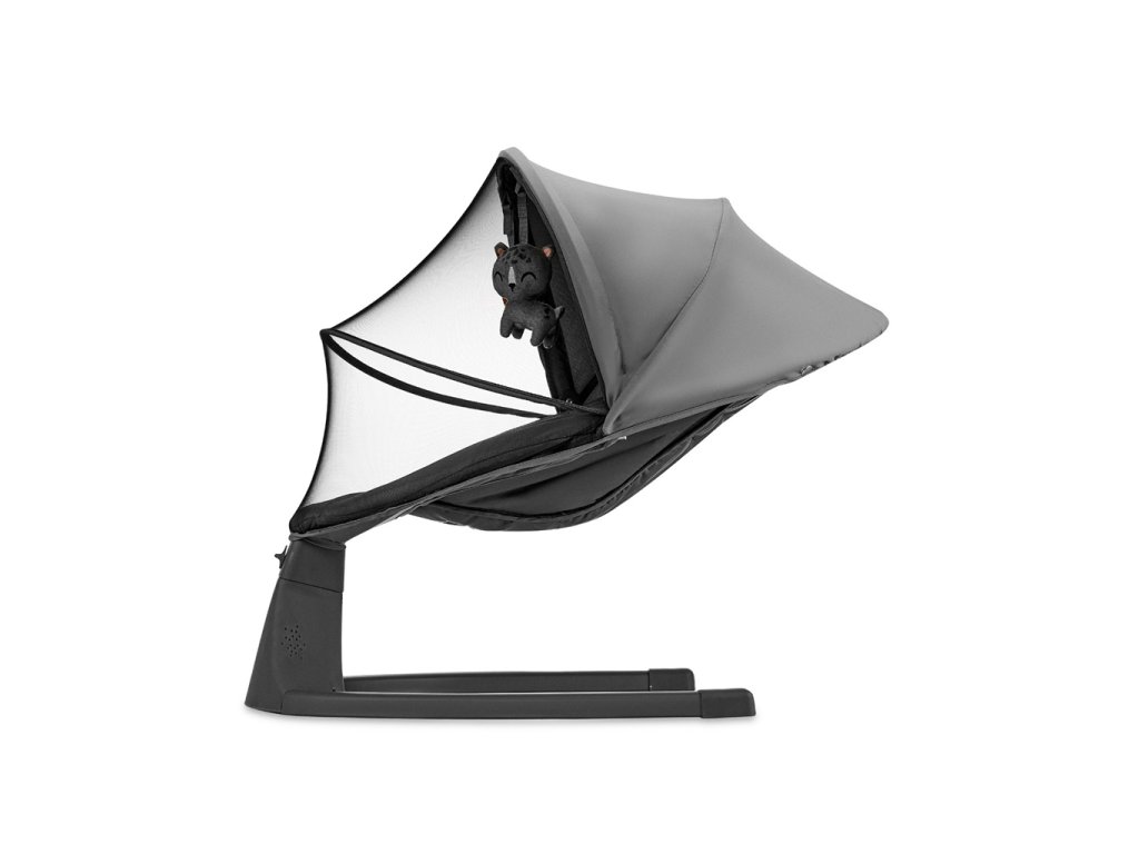 Detail striešky s moskytiérou a hračiek lehátka Kinderkraft Elsu