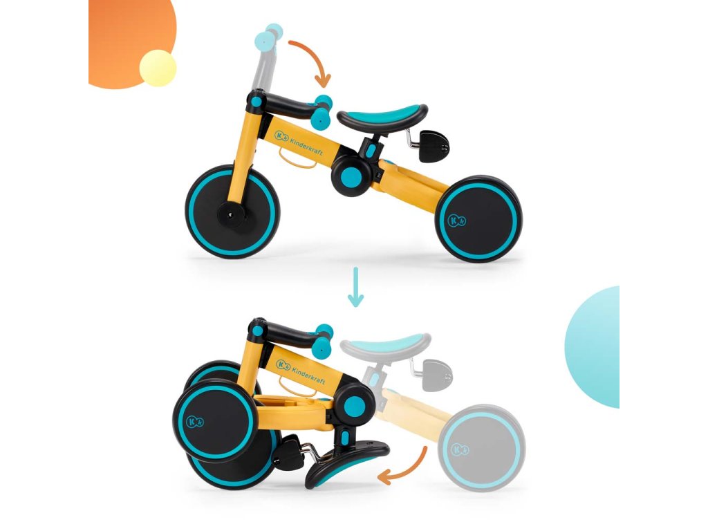 Spôsob skladania  u trojkolky Kinderkraft 4TRIKE
