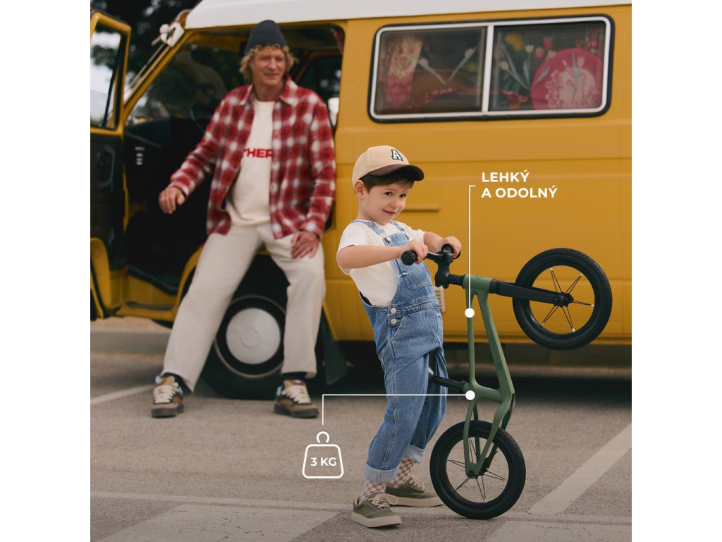 Ultraľahké čierne balančné odrážadlo Kinderkraft Eter s nylonovým rámom