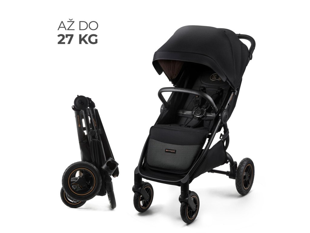 Detail kompaktného skladania kočíka Kinderkraft Mitzy Air jednou rukou