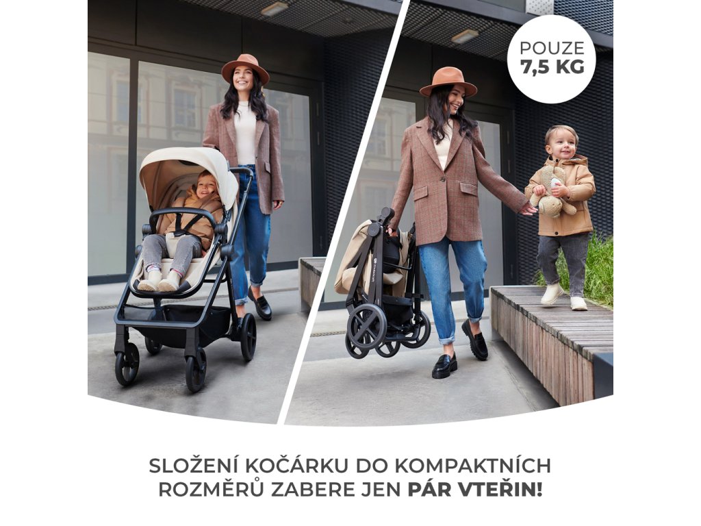 Kočík Kinderkraft Newly + vajíčko Mink PRO so základňou