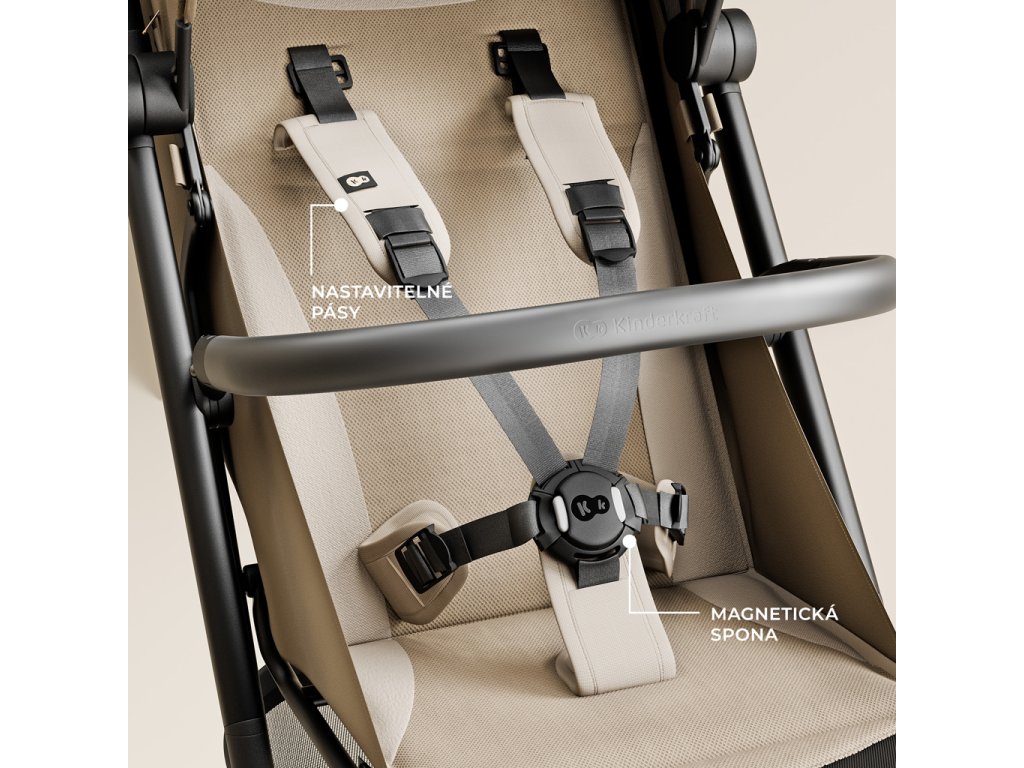 Detail magnetickej pracky a ventilačného panela kočíka Pilot 2