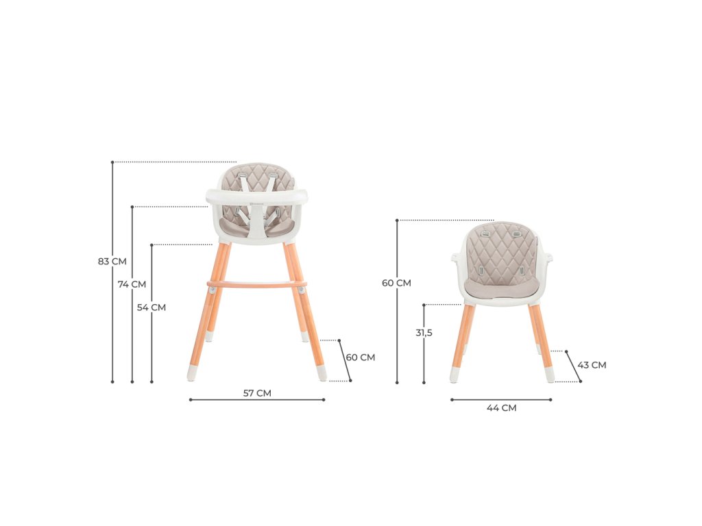 Detail premeny stoličky Sienna na nízke kresielko pre staršie deti