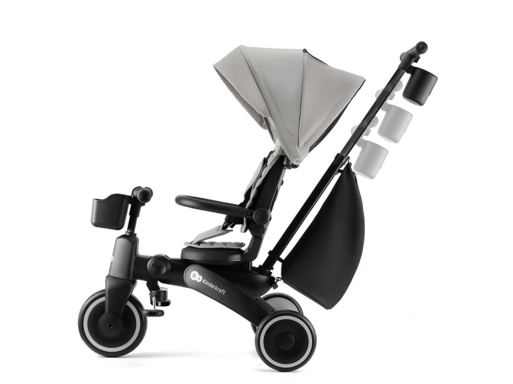 Detail praktickej tašky a ovládacej rukoväte trojkolky Jazz 2