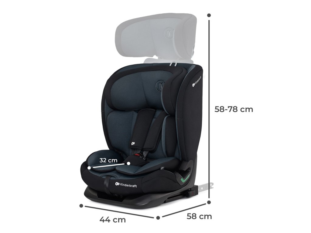 Detail 18-úrovňového nastavenia opierky hlavy a systému Easy Grow na Oneto3 i-Size