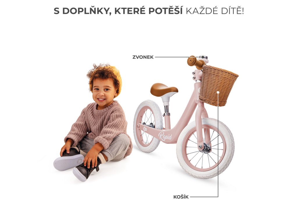 Odrážadlo Kinderkraft Rapid2 Pink