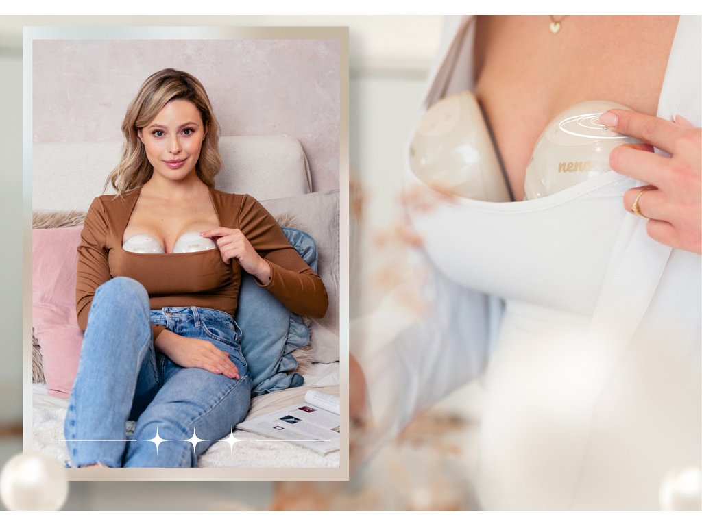 Elektrická duo handsfree odsávačka materského Neno Perla Twin