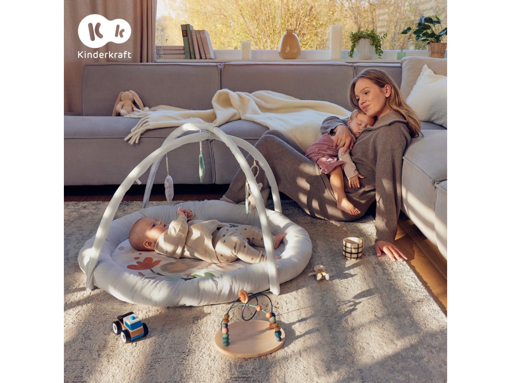 Deka hracia s hrazdičkou Kinderkraft Cozyplay Light Grey