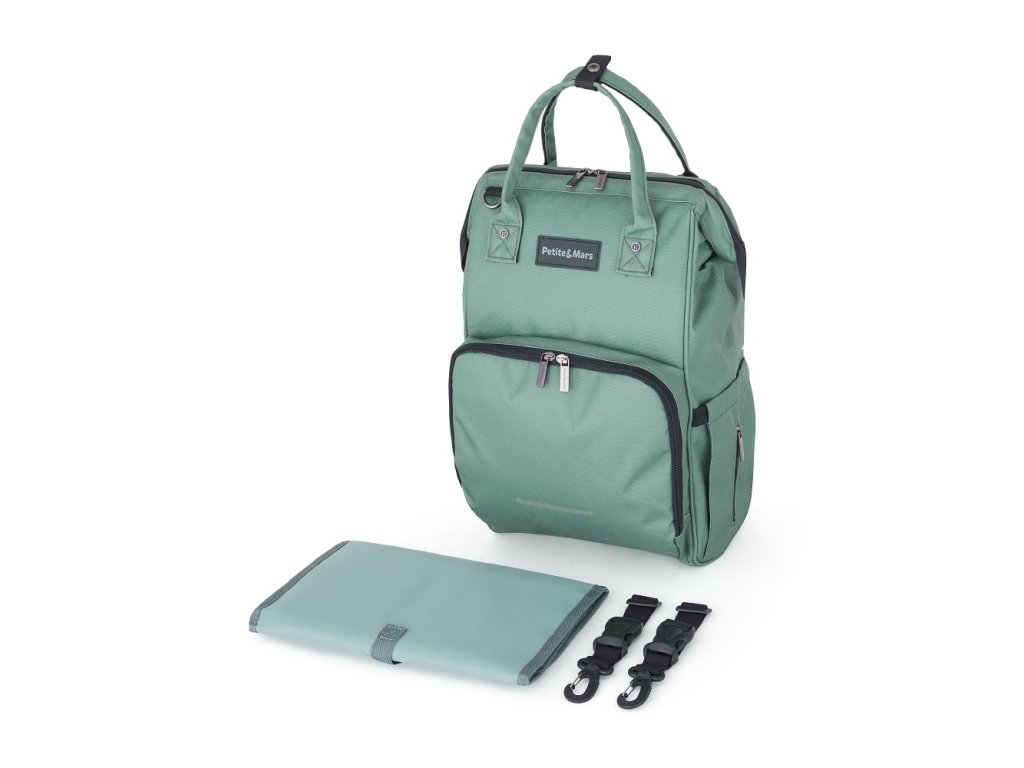Prebaľovací batoh Petite&Mars Jack Catchthemoment Misty Green