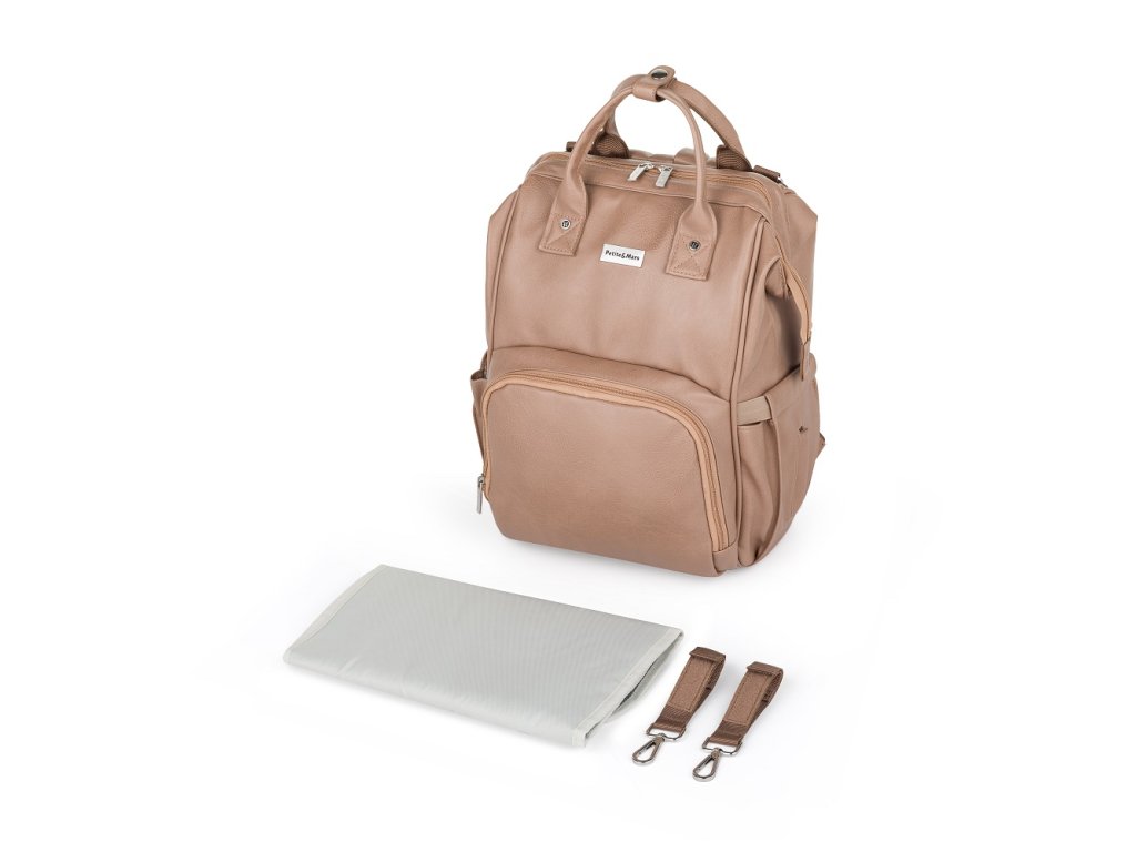 Prebaľovací batoh Petite&Mars Jasper Camel Beige