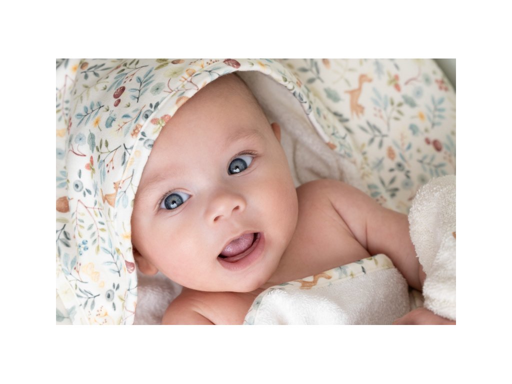 Little Dutch Osuška s kapucňou 75x75 cm Forest Wonders