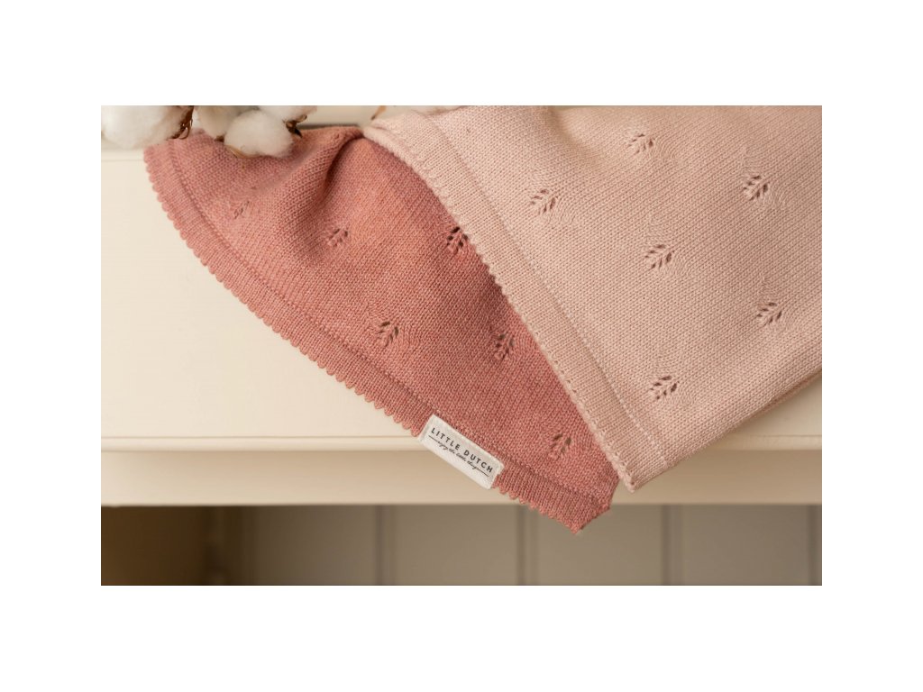 Little Dutch Deka pletená 70x100 cm Pure Pink Blush