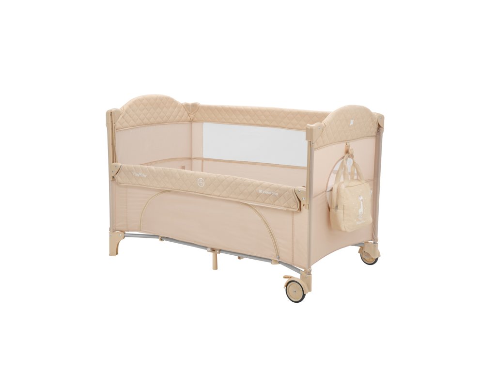 Postieľka cestovná KikkaBoo Milky Way Beige