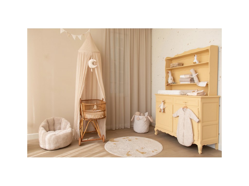 Little Dutch Nebesá nad postieľku mušelín Pure Soft Beige