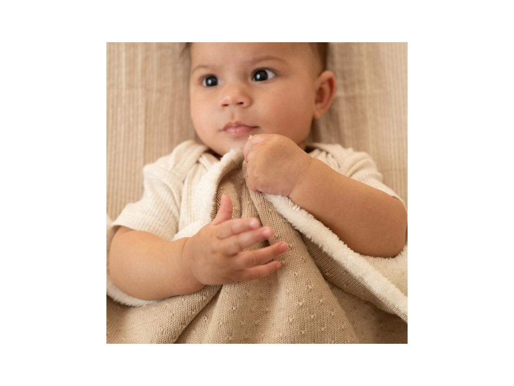 Little Dutch Deka pletená / fleece 70x100 Pure Soft Beige