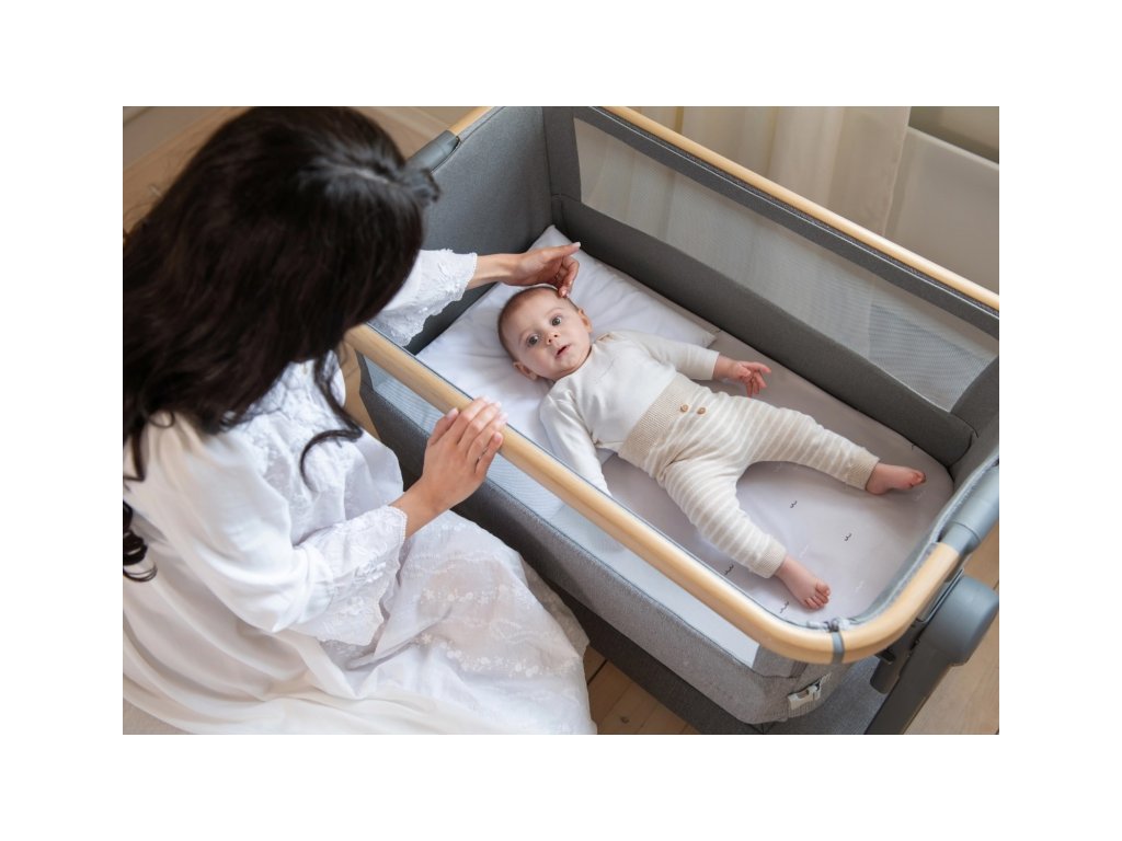Postieľka prenosná KikkaBoo Nanna Grey