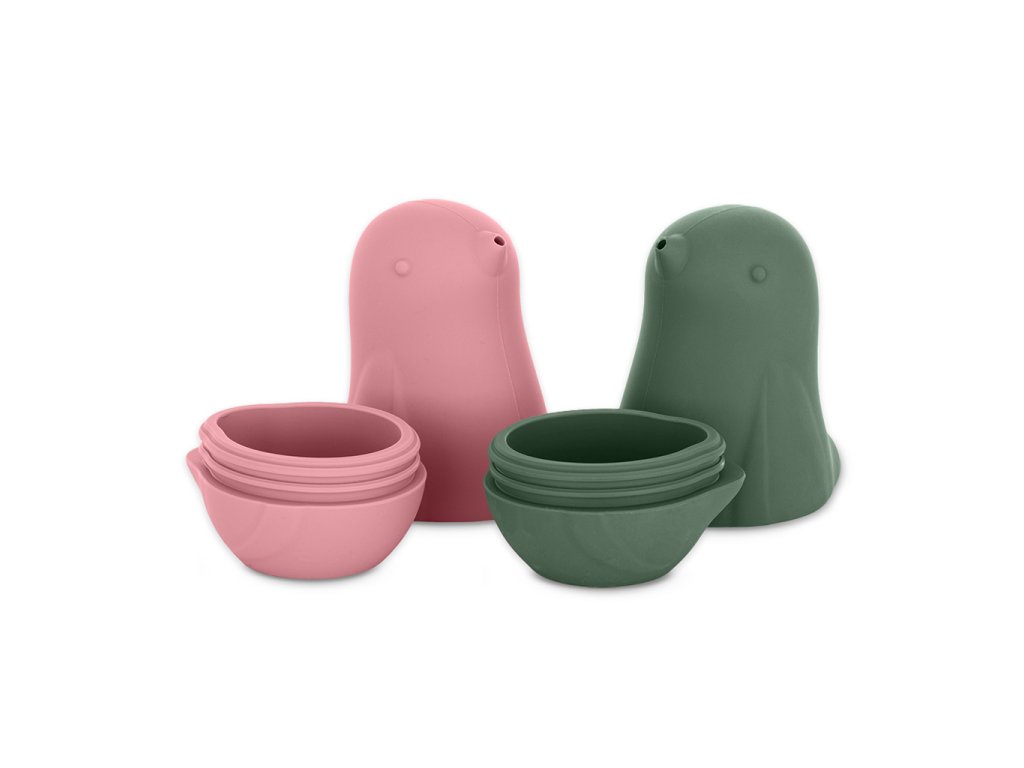 Silikónové hračky do vody Love birds Rose Green
