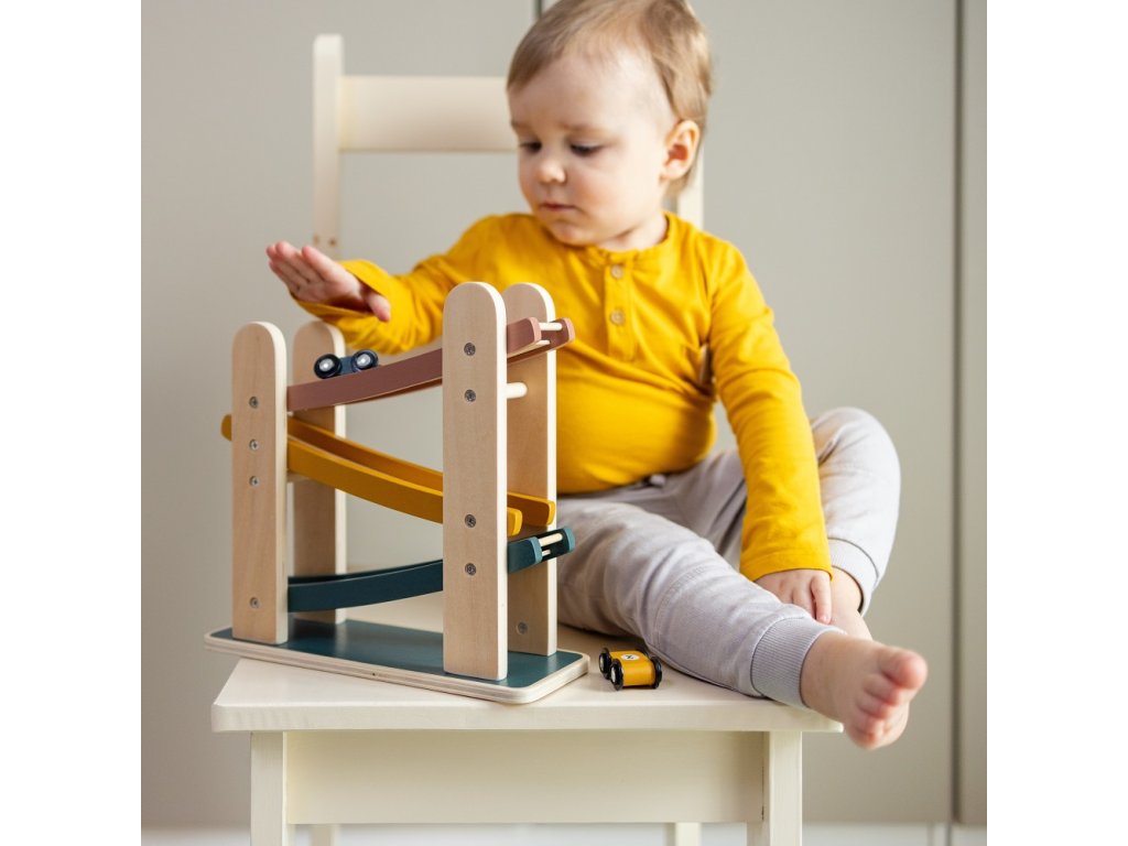 Drevená dráha pre autíčka Milky Way Aurora Pink