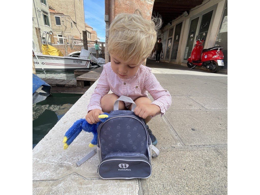 Detský batoh Petite&Mars Backie Grey Hills