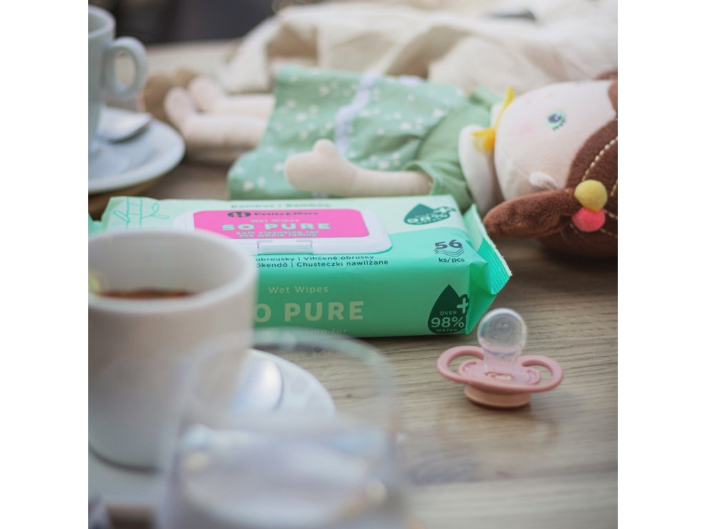 Vlhčené obrúsky Petite&Mars So Pure 4 balenia