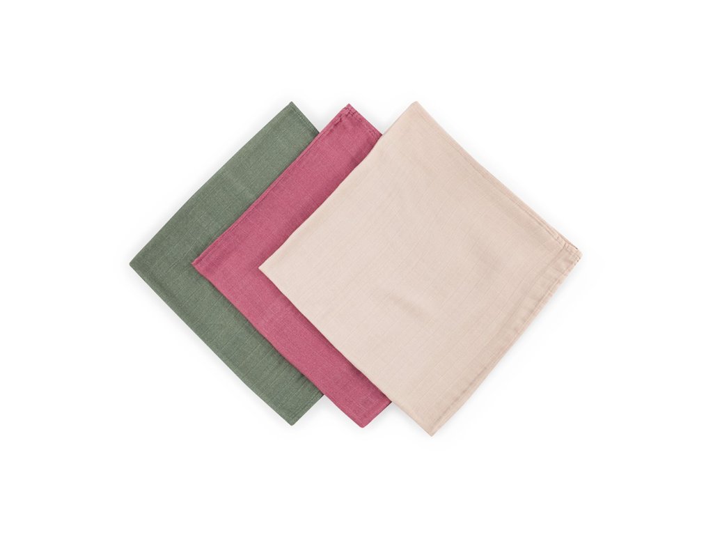 Mušelínové plienky Petite&Mars Moussy Botanic Tones 3 kusy