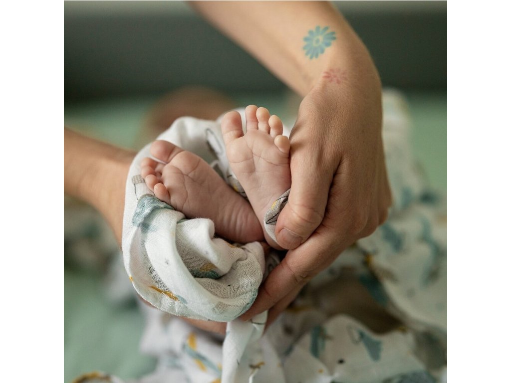 Zavinovacia bambusová plienka/prikrývka Petite&Mars Misty Whale Song 2 kusy