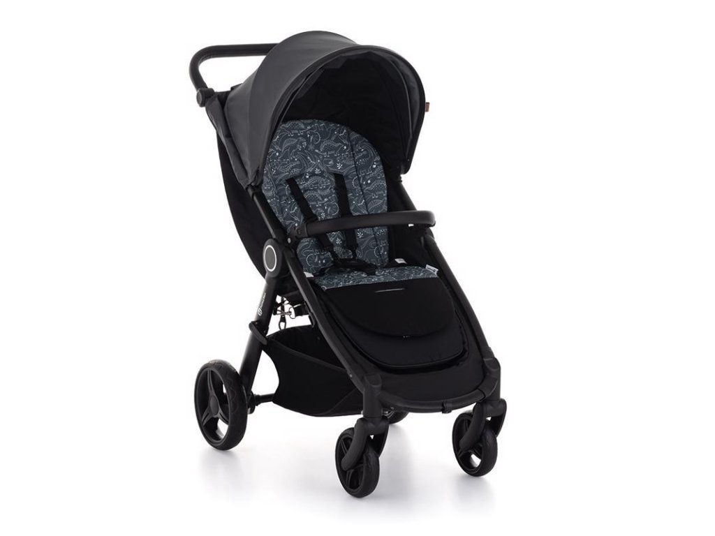 Vložka do kočíka Petite&Mars Foamy Anthracite Dino