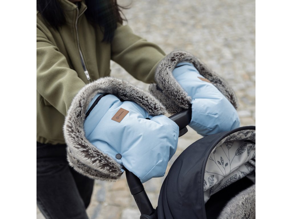 Rukavice na kočík Petite&Mars Furry Sky Whisper