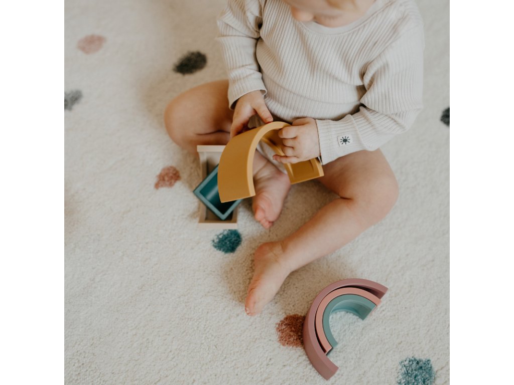 Silikónová skladačka Dúha Petite&Mars Intense Ochre