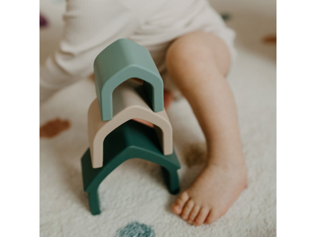 Silikónová skladačka Dom Petite&Mars Misty Green