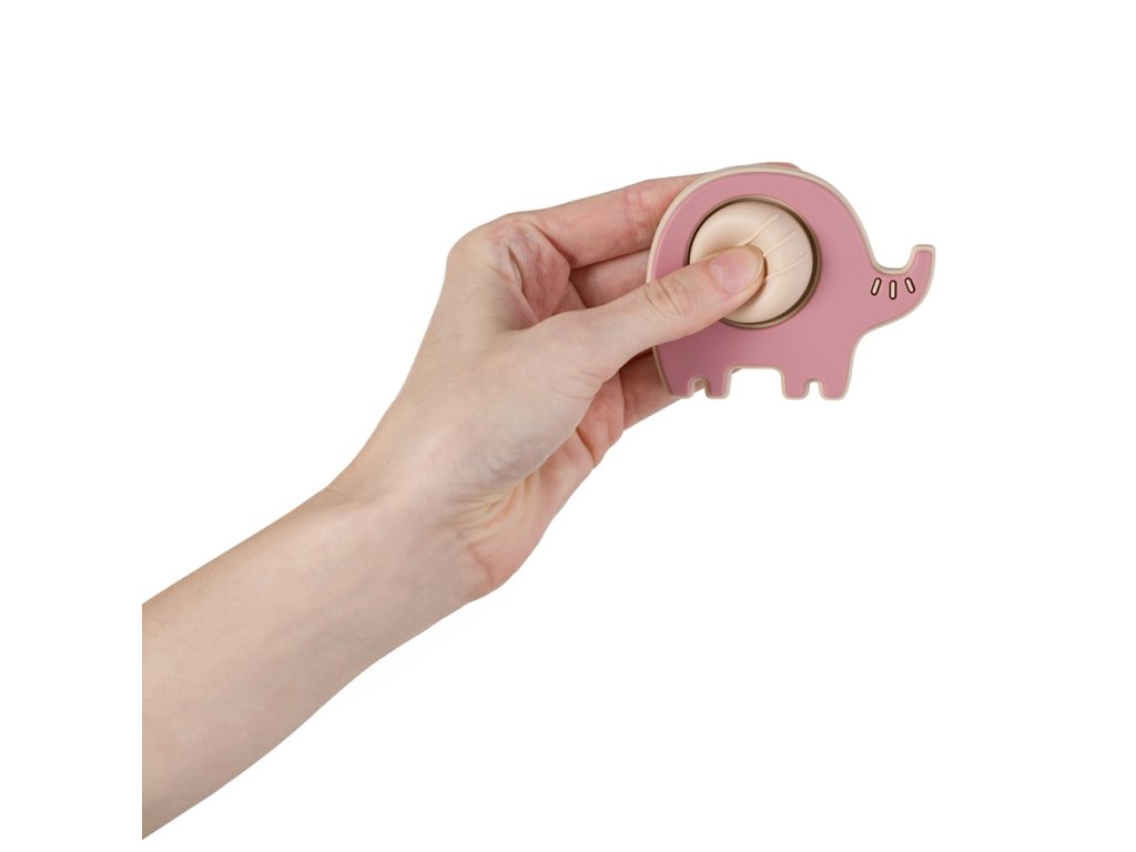 Silikónová hračka Petite&Mars Elephant Edwin Dusty Rose