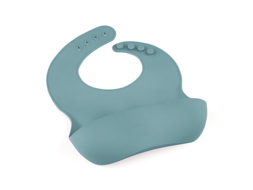 Silikónový podbradník Petite&Mars Take&Match Frosted Sky