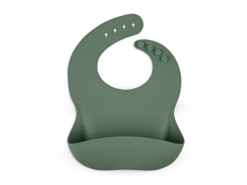 Silikónový podbradník Petite&Mars Take&Match Misty Green